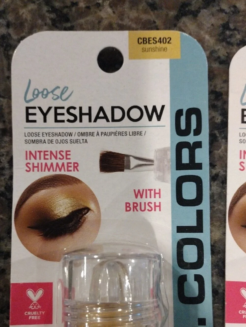 Lot of 2 L.A COLORS Shimmer Loose Eyeshadow both Sunshine 0.10 oz new w brush